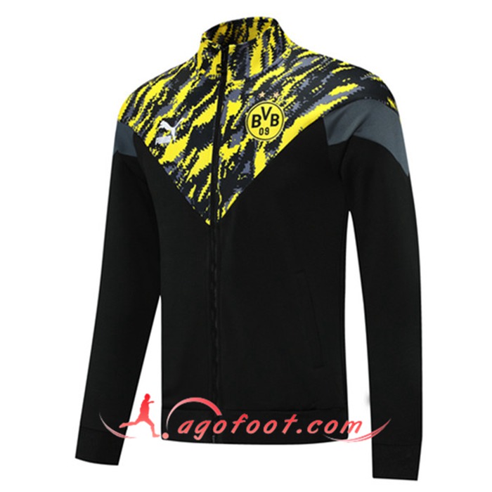 Nouveaux Veste Foot Dortmund BVB Noir/Jaune 2021/2022