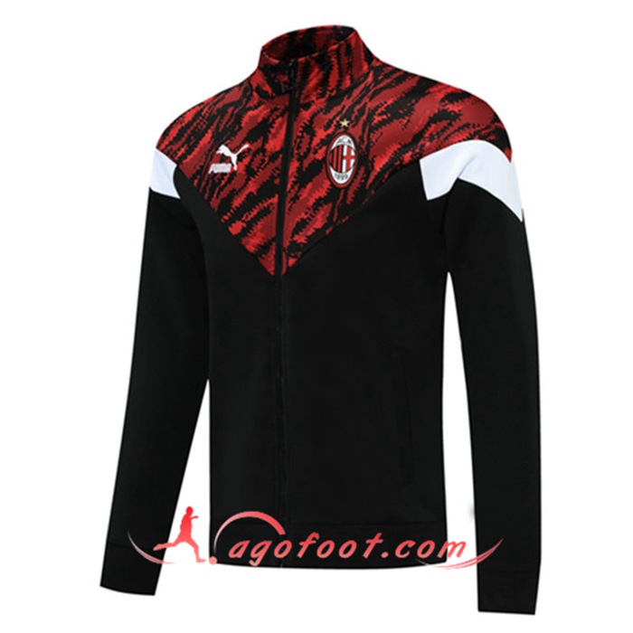 Nouveaux Veste Foot Milan AC Noir/Rouge 2021/2022