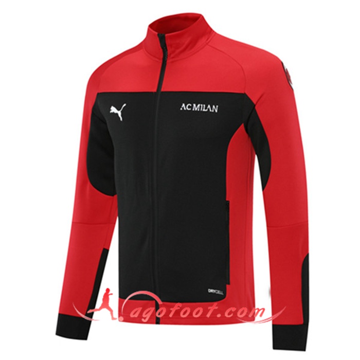 Nouveaux Veste Foot Milan AC Rouge/Noir 2021/2022