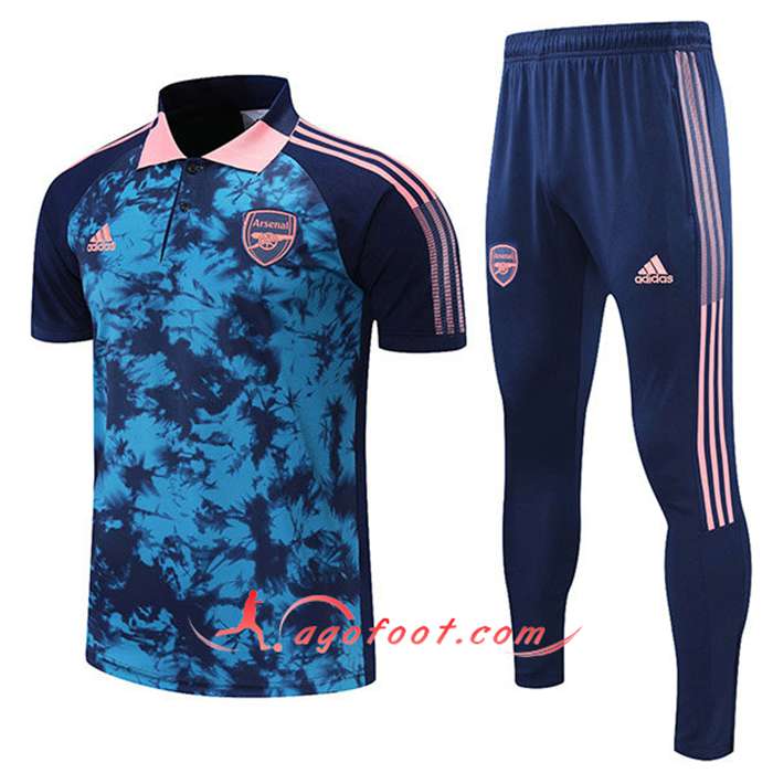 Ensemble Polo Arsenal + Pantalon Bleu/Noir 2021/2022