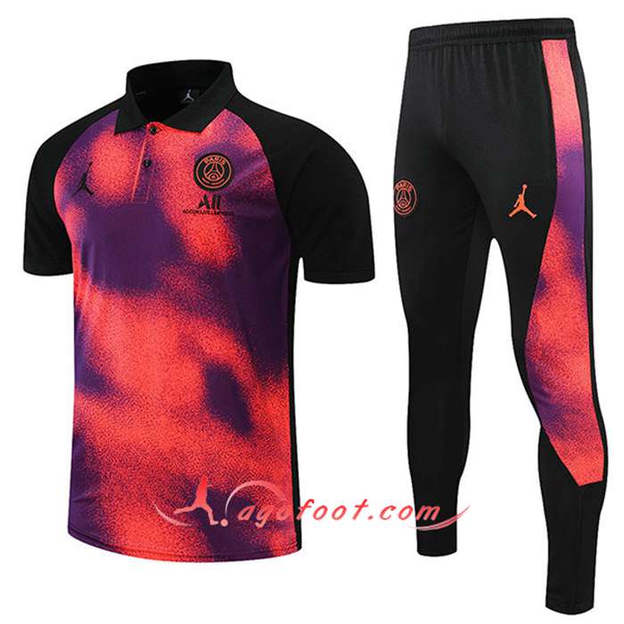 Ensemble Polo Jordan PSG + Pantalon Rouge/Noir 2021/2022