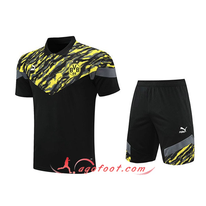 Ensemble Polo FC Liverpool + Shorts Noir/Jaune 2021/2022