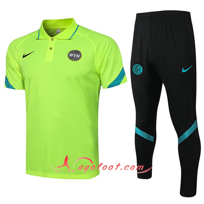 Ensemble Polo Inter Milan + Pantalon Vert 2021/2023