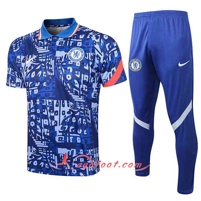 Ensemble Polo FC Chelsea + Pantalon Bleu 2021/2022