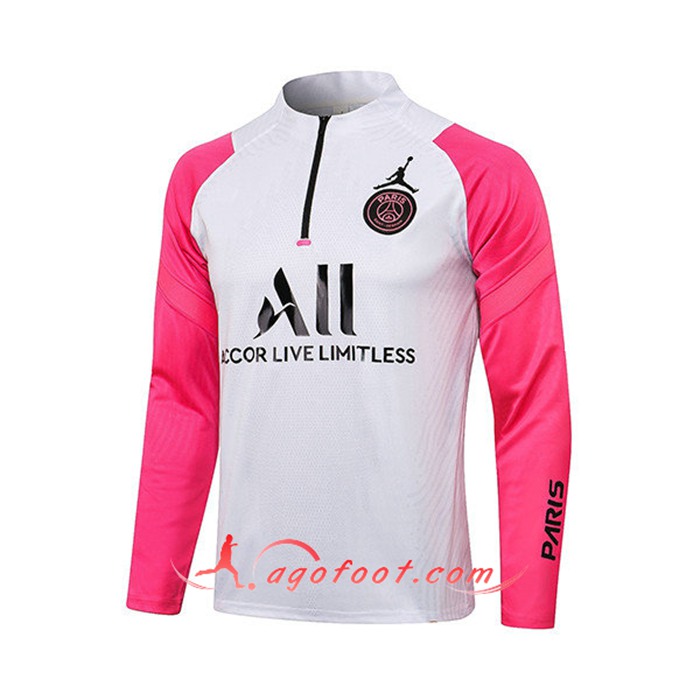 Sweatshirt Training Jordan PSG Blanc/Rose 2021/2022