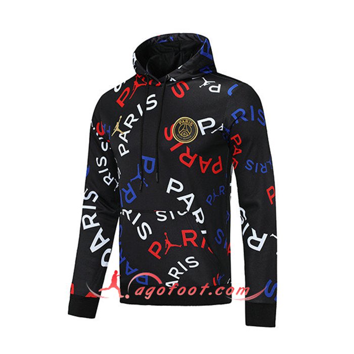 Sweatshirt Training Capuche Jordan PSG Noir 2021/2022