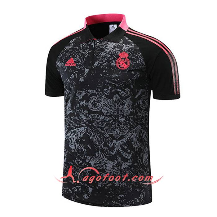 Polo Foot Real Madrid Rouge/Noir 2021/2022