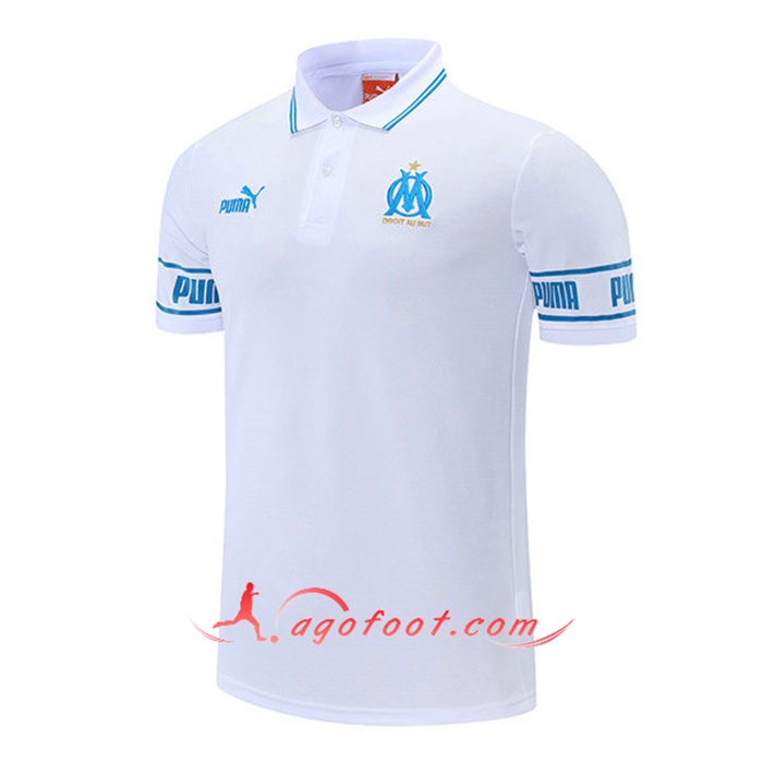 Polo Foot Marseille OM Bleu/Blanc 2021/2022