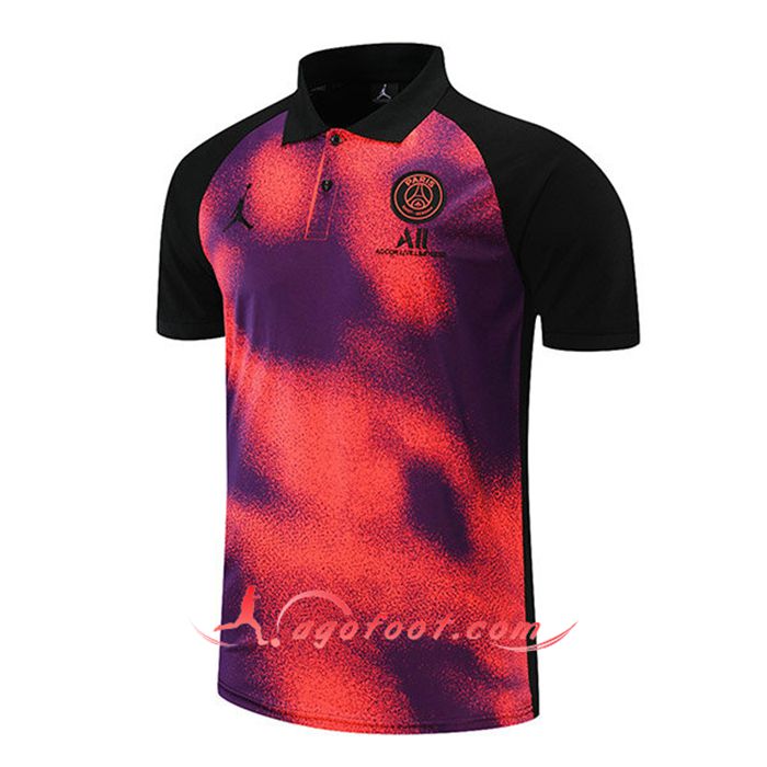 Polo Foot Jordan PSG Rouge/Noir 2021/2022