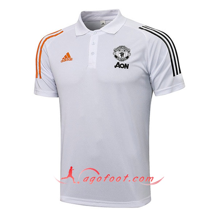 Polo Foot Manchester United Blanc 2021/2022