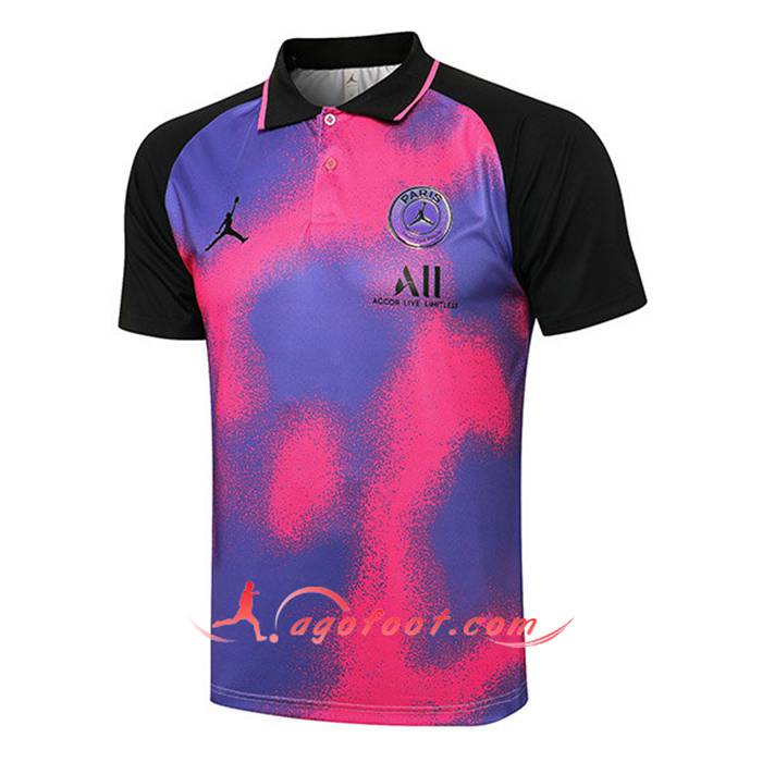 Polo Foot Jordan PSG Rouge/Noir/Pourpre 2021/2022