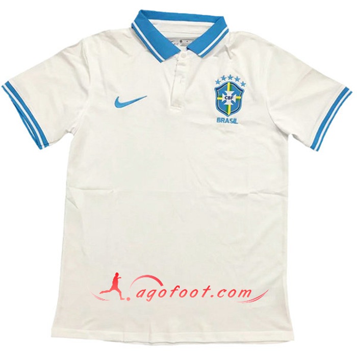 Polo Foot Bresil Blanc 2021/2022