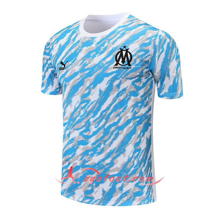 Training T-Shirts Marseille OM Blanc/Bleu 2021/2022