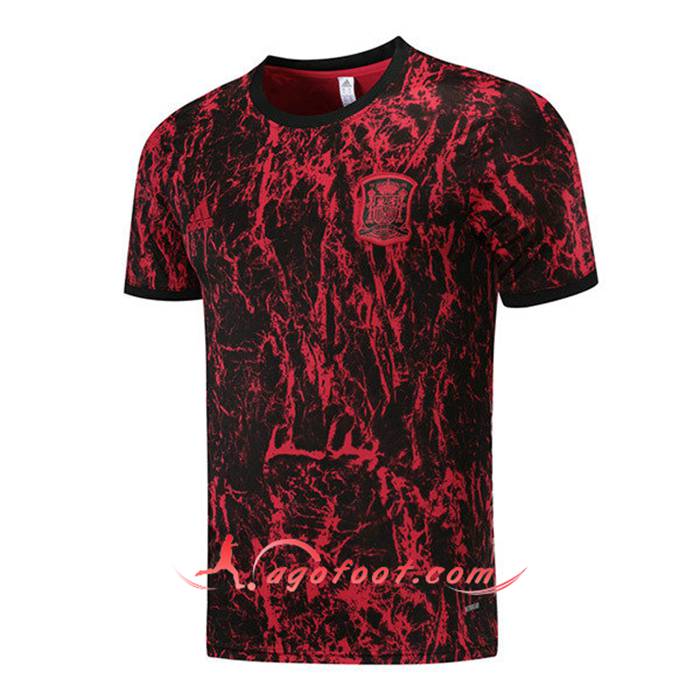 Training T-Shirts Espagne Rouge/Noir/Jaune 2021/2022