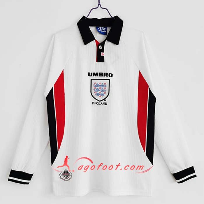 Maillot de Foot Angleterre Retro Domicile Manche Longue 1998