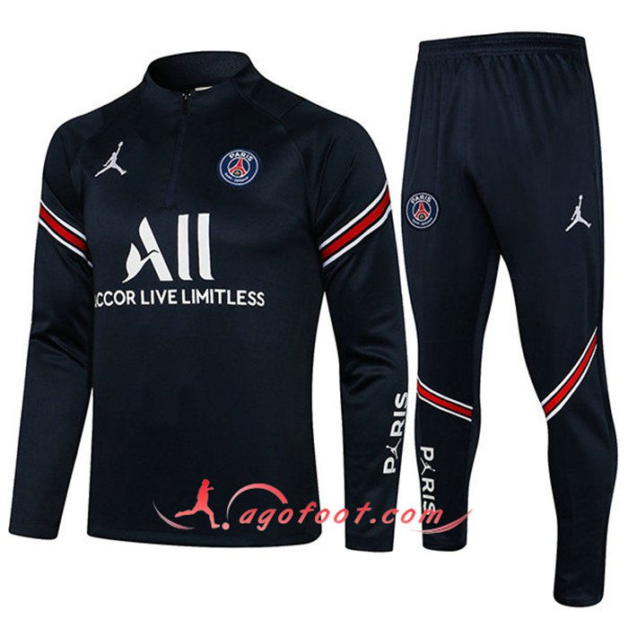Ensemble Survetement de Foot Jordan PSG Noir 2021/2022
