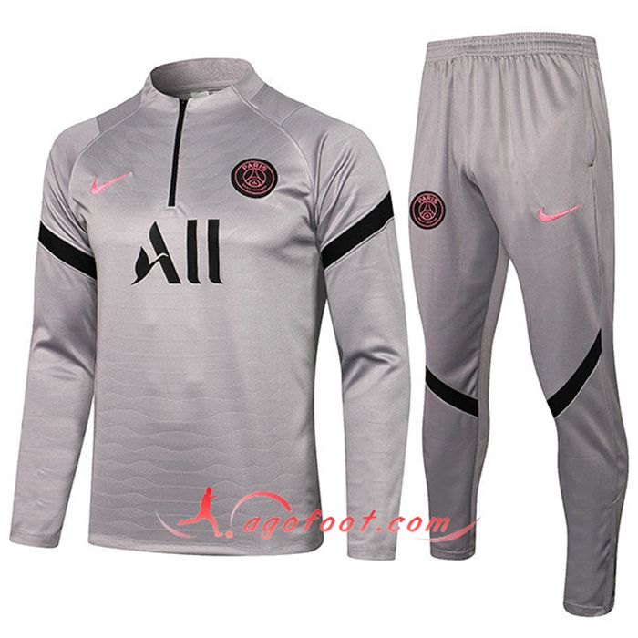 Ensemble Survetement de Foot Jordan PSG Gris 2021/2022