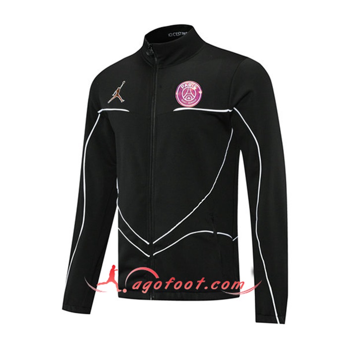 Nouveaux Veste Foot Jordan PSG Noir 2021/2022