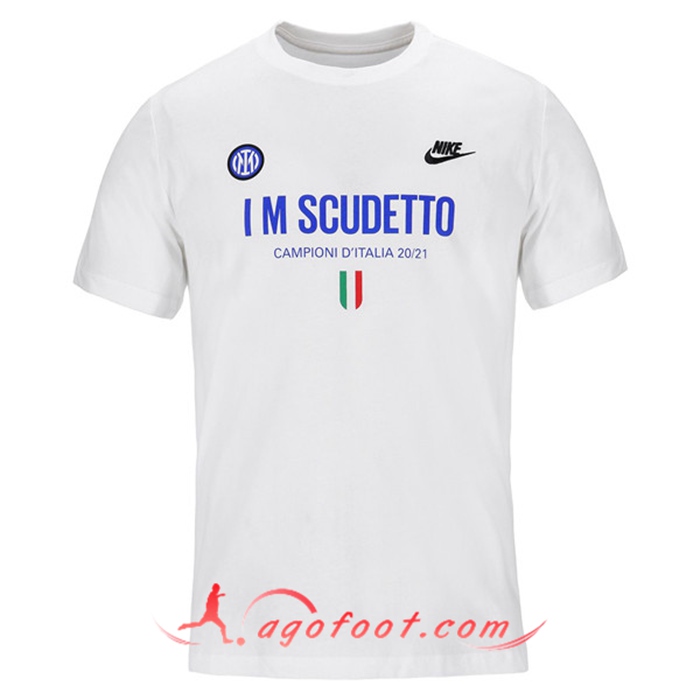 T-Shirts Inter Milan Scudetto Blanc 2021