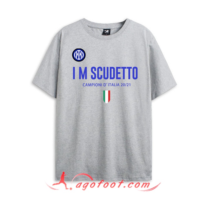 T-Shirts Inter Milan Scudetto Gris 2021
