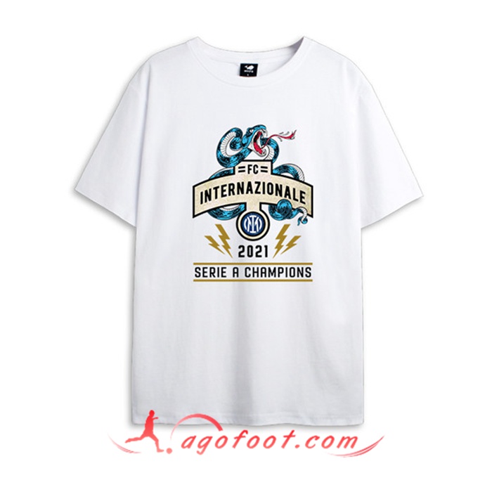 T-Shirts Inter Milan Serie A Champions Blanc 2021