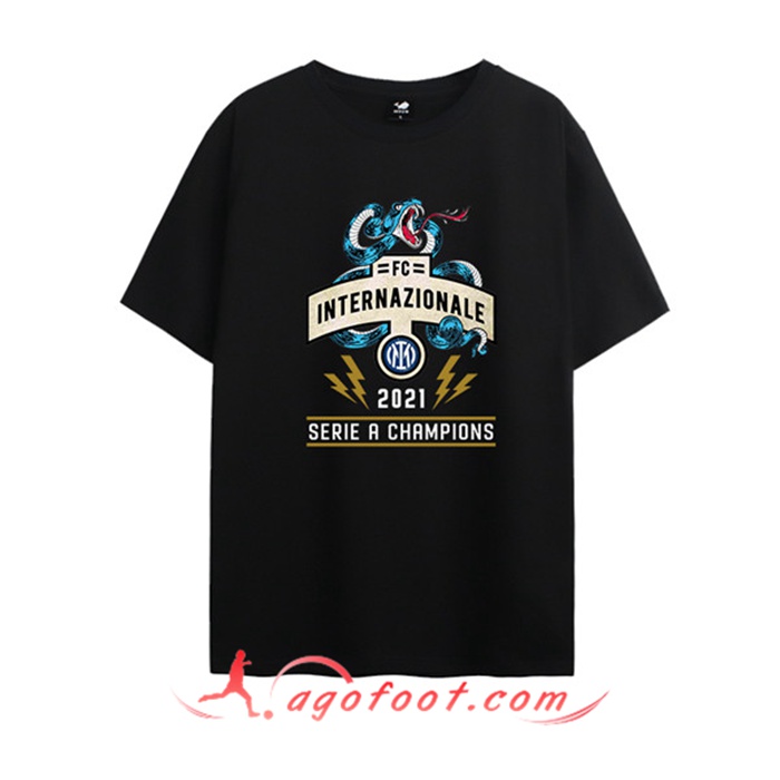T-Shirts Inter Milan Serie A Champions Noir 2021