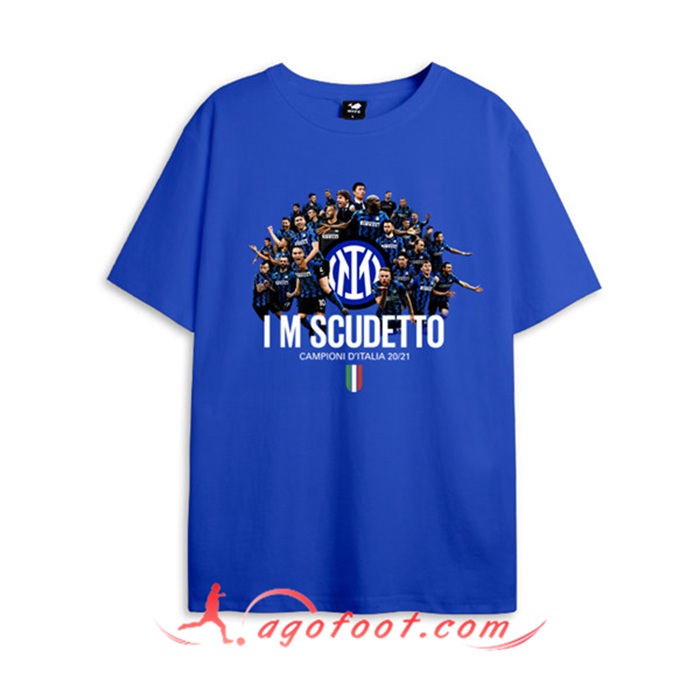 T-Shirts Inter IM Scudetto Bleu 2021