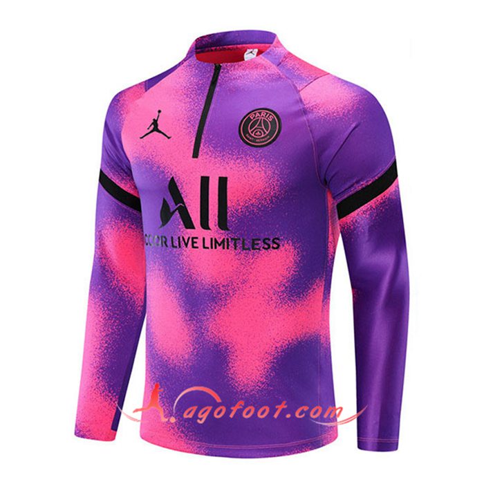 Sweatshirt Training Jordan PSG Rouge/Pouple Classic 2021/2022
