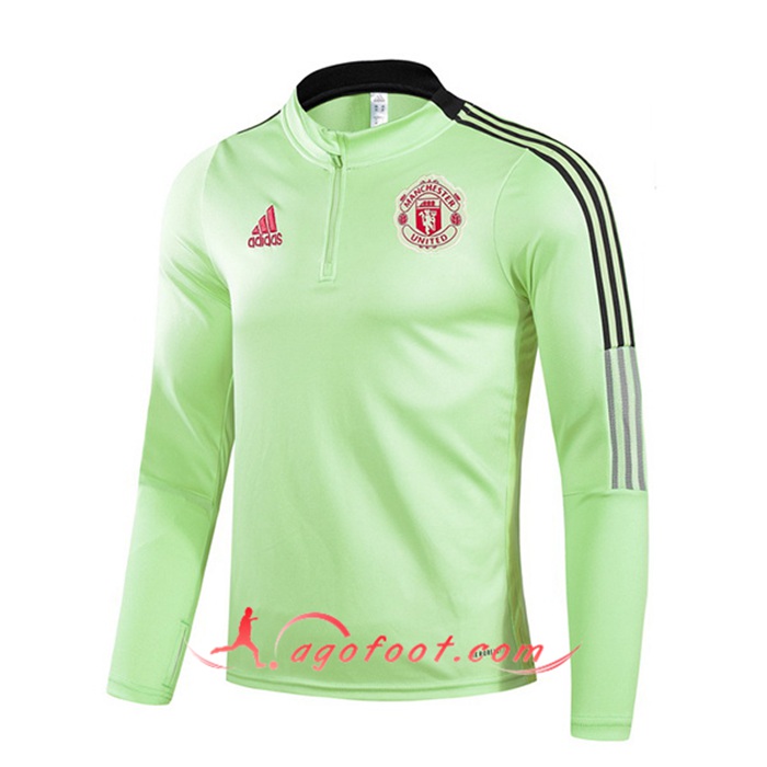 Sweatshirt Training Manchester United Vert 2021/2022