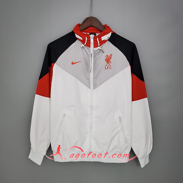 Coupe-Vent FC Liverpool Blanc/Gris 2021/2022