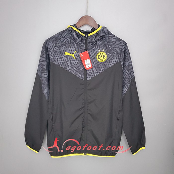 Coupe-Vent Dortmund BVB Noir/Gris 2021/2022