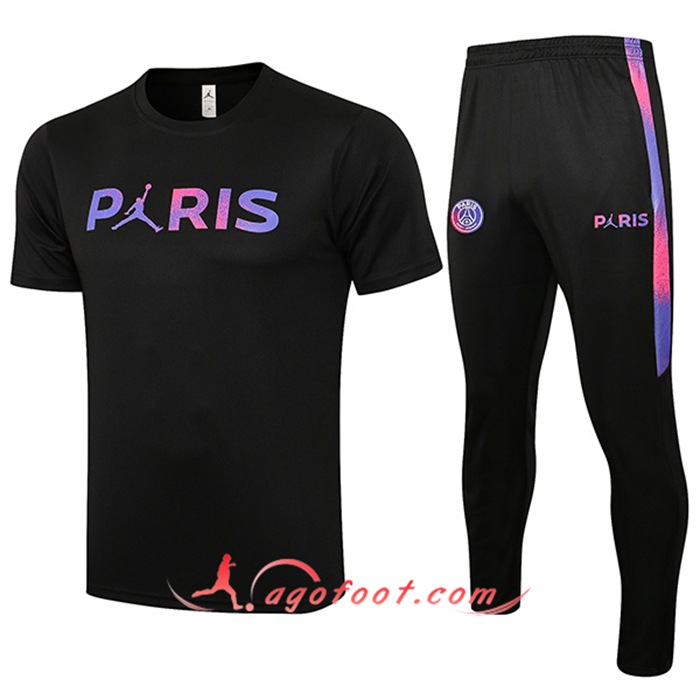 Ensemble Training T-Shirts Jordan PSG + Pantalon Noir 2021/2022