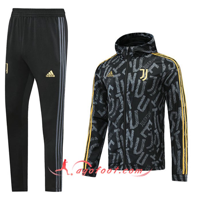 Ensemble Veste A Capuche Survetement Juventus Noir 2021/2022
