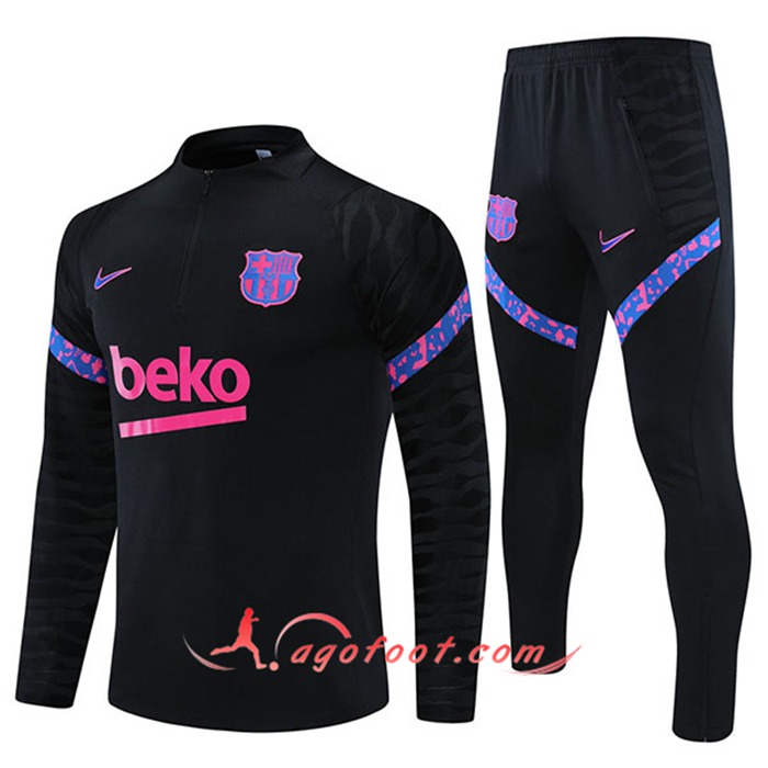 Ensemble Survetement de Foot FC Barcelone Noir 2021/2022