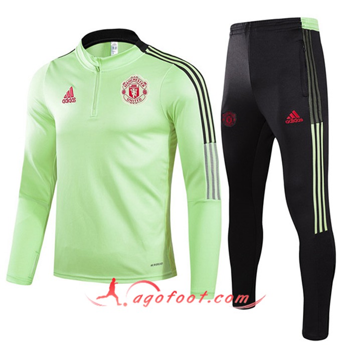 Ensemble Survetement de Foot Manchester United Vert 2021/2022