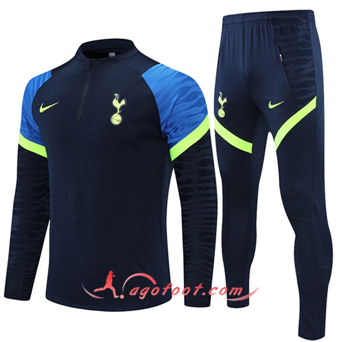 Ensemble Survetement de Foot Tottenham Bleu Marin 2021/2022