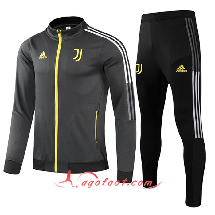 Ensemble Survetement de Foot Juventus Enfant Gris Marin 2021/2022