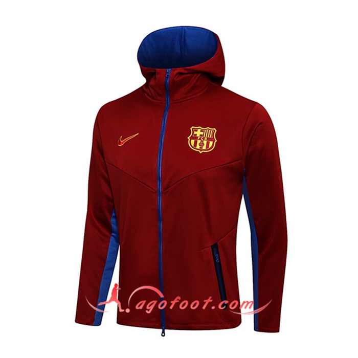 Nouveaux Veste A Capuche FC Barcelone Rouge 2021/2022