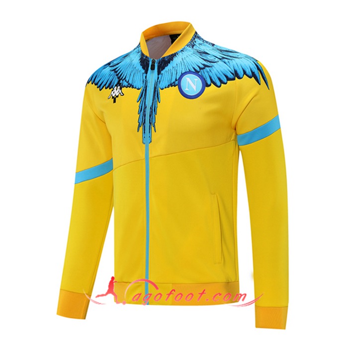 Nouveaux Veste A Capuche SSC Naples Jaune 2021/2022