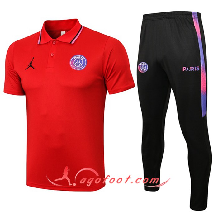 Ensemble Polo Jordan PSG + Pantalon Rouge 2021/2022