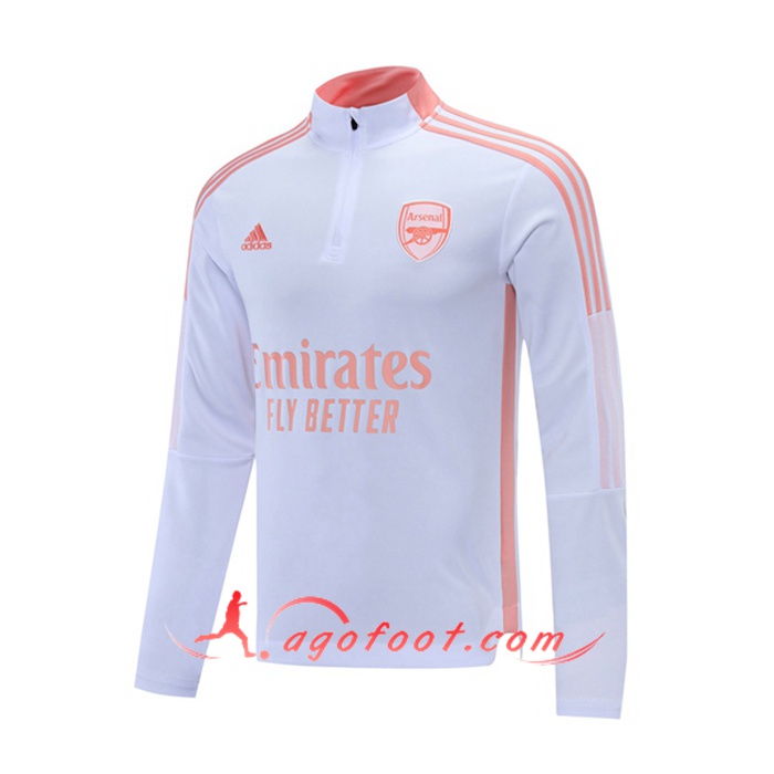 Sweatshirt Training Arsenal Rose/Blanc 2021/2022