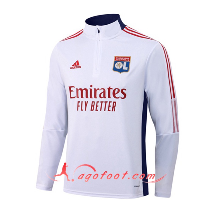 Sweatshirt Training Loyn OL Blanc 2021/2022