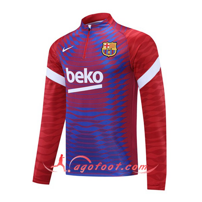 Sweatshirt Training FC Barcelone Rouge/Bleu 2021/2022
