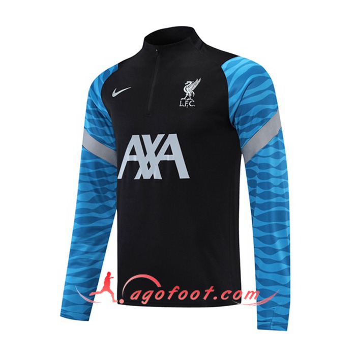 Sweatshirt Training Liverpool Bleu/Noir 2021/2022