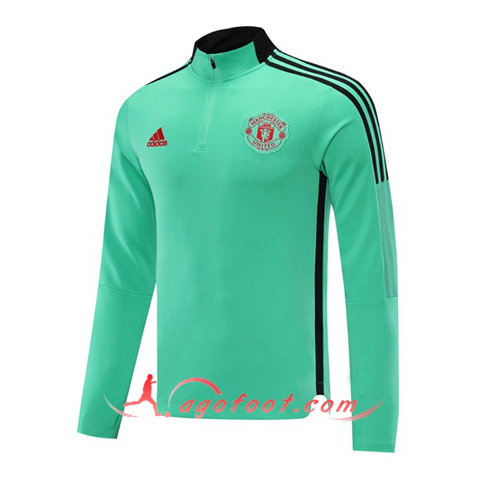 Sweatshirt Training Manchester United Vert 2021/2022 -1