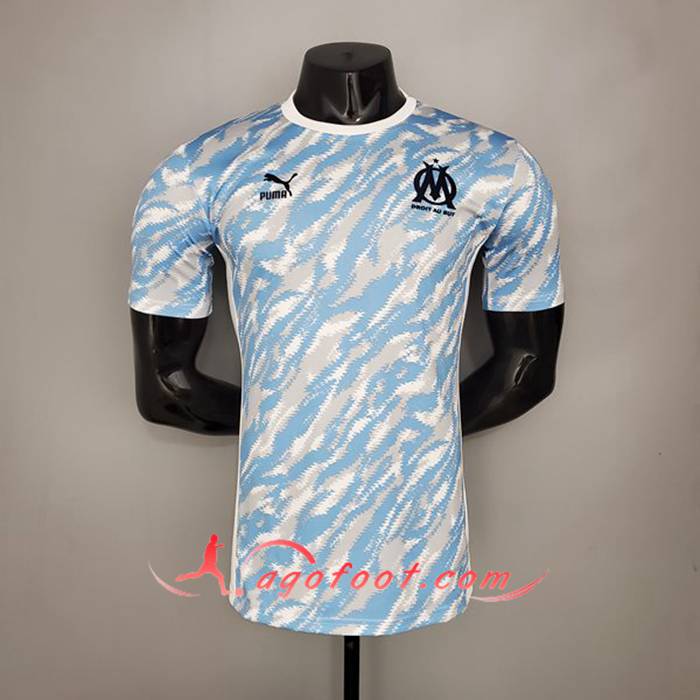 Training T-Shirts Marseille Player Version Blanc/Bleu 2021/2022