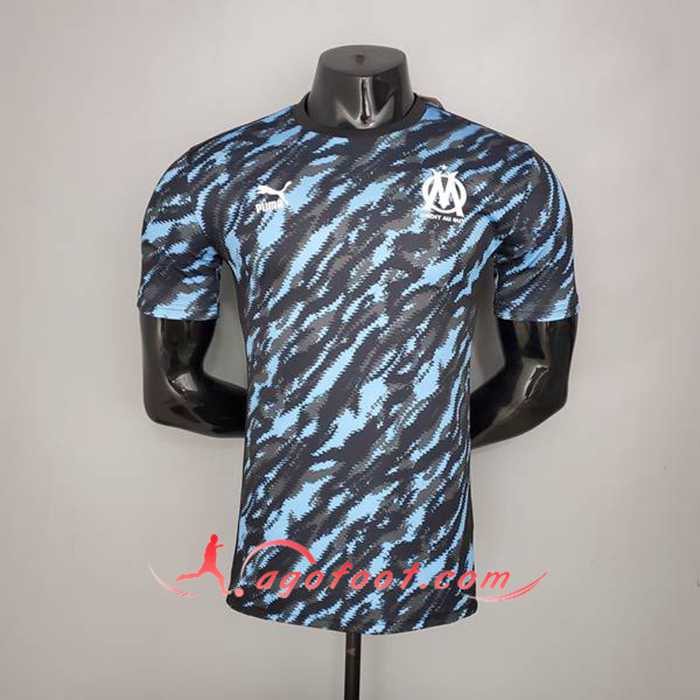 Training T-Shirts Marseille Player Version Noir/Bleu 2021/2022