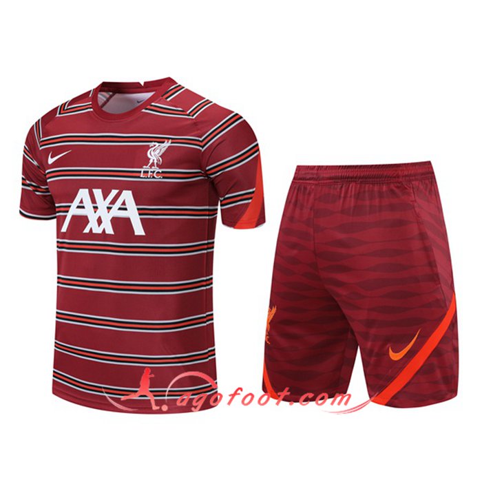 Ensemble Training T-Shirts FC Liverpool + Short Rouge 2021/2022