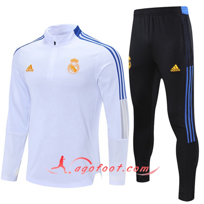 Ensemble Survetement de Foot Real Madrid Blanc 2021/2022