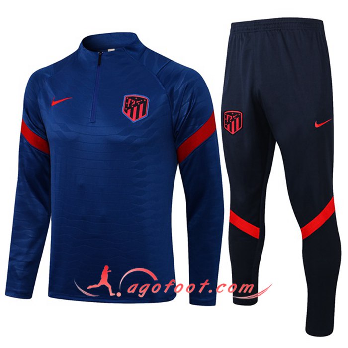 Ensemble Survetement de Foot Atletico Madrid Bleu 2021/2022